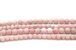 Pink Opal Round Gemstone Beads 16" Strand