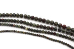 Dragon Bloodstone Round Gemstone Beads, 16 inches Strand