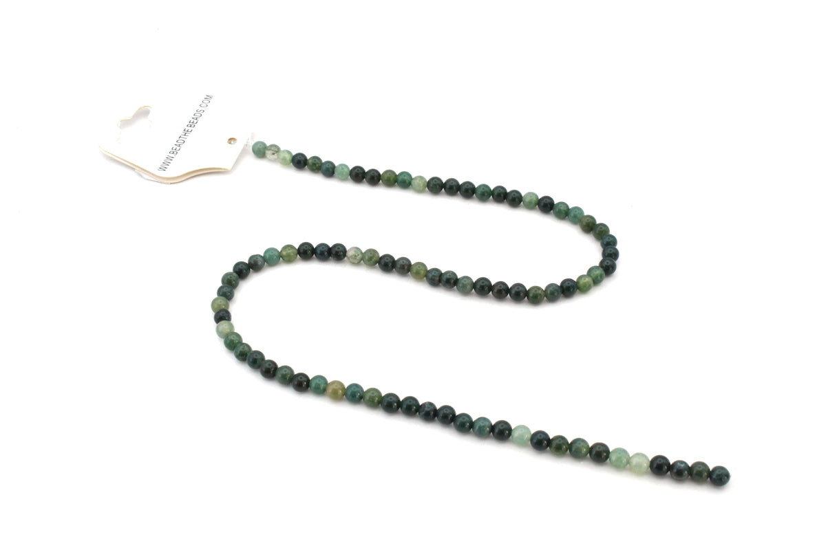 Moss Agate Faceted, 16 inches Strand