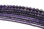 Amethyst Round Gemstone Beads 16" Strand