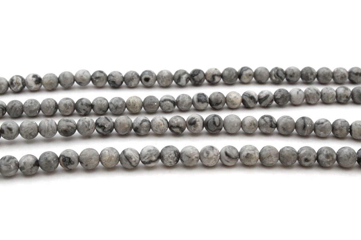 Magic Jasper Round Gemsstone Beads 16" Strand