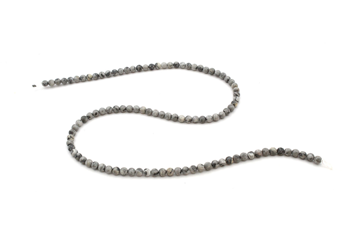 Magic Jasper Round Gemsstone Beads 16" Strand
