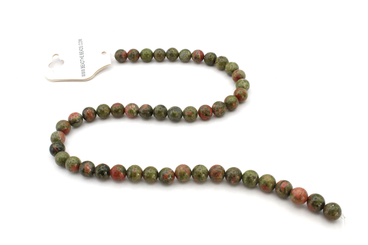 Unakite Round Gemstone Beads, 16 inches Strand