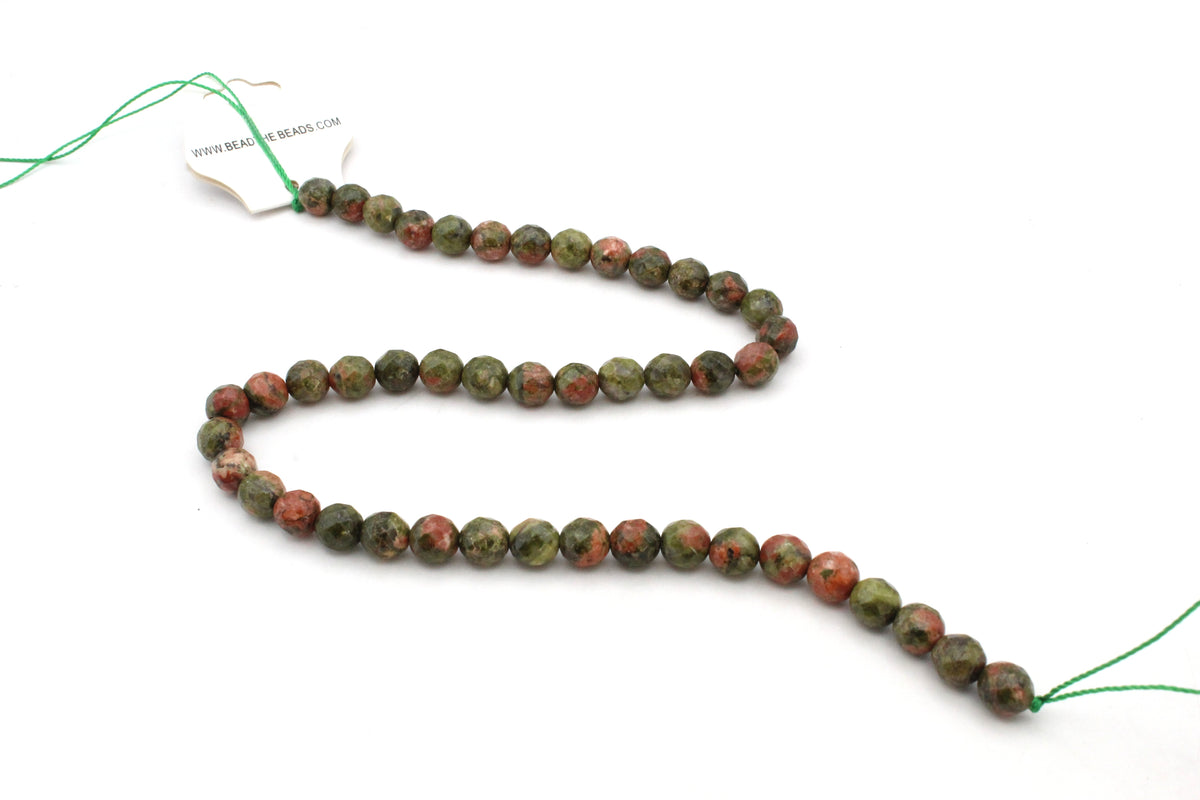 Unakite Round Gemstone Beads, 16 inches Strand