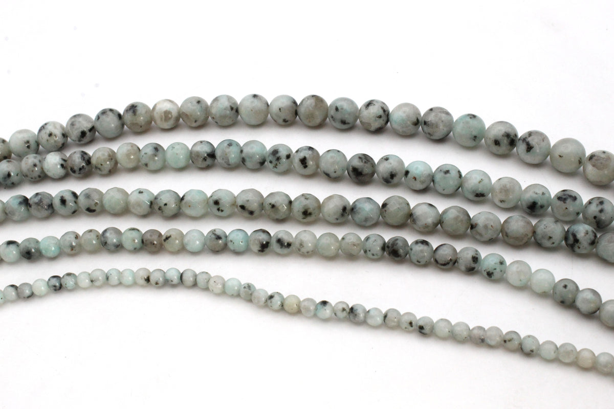 Kiwi Jasper Round Gemstone Beads, 16 inches Strand
