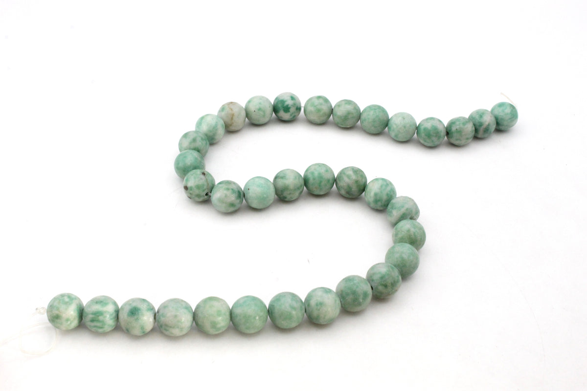 Green Jasper Round Gemstone Beads 16" Strand