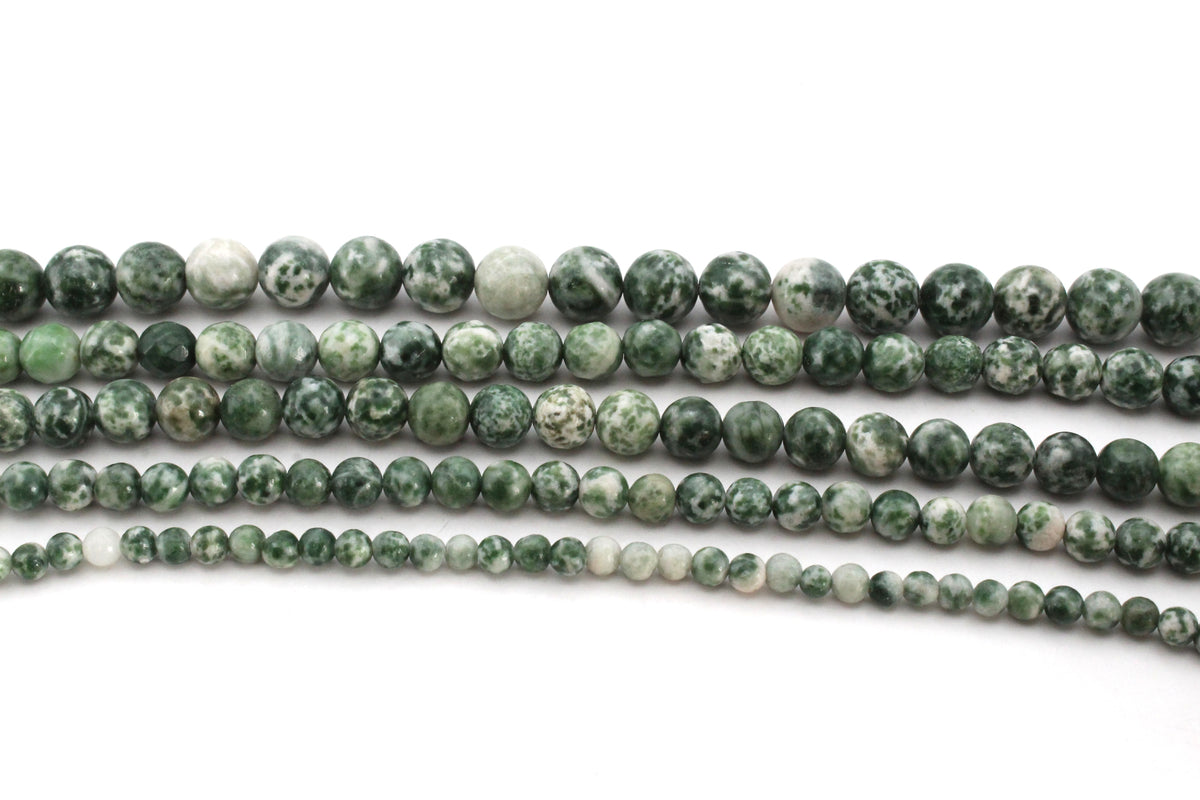 Green Spot Jasper, 16 inches Strand