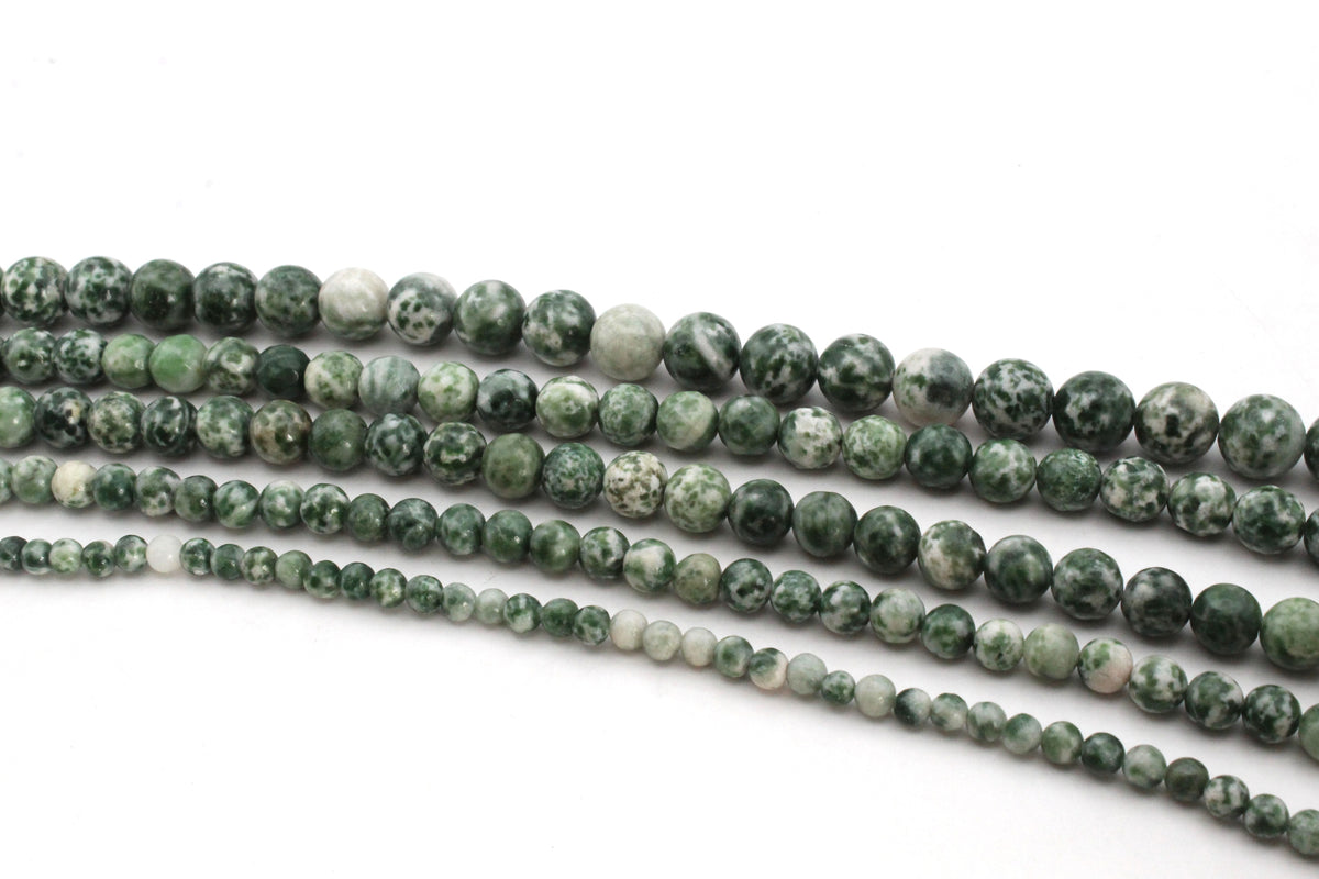 Green Spot Jasper, 16 inches Strand