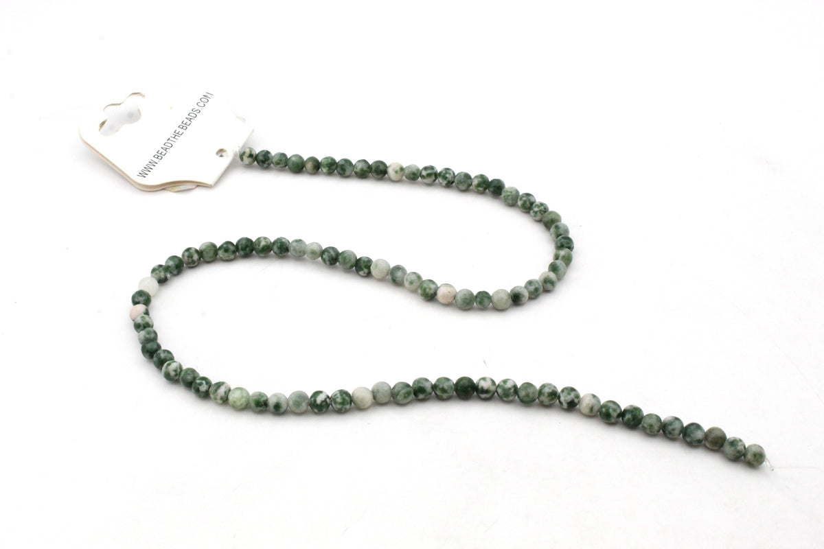 Green Spot Jasper, 16 inches Strand
