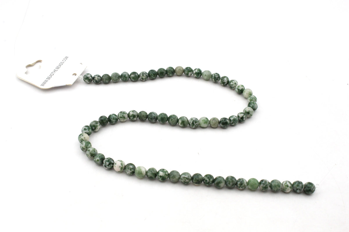 Green Spot Jasper, 16 inches Strand