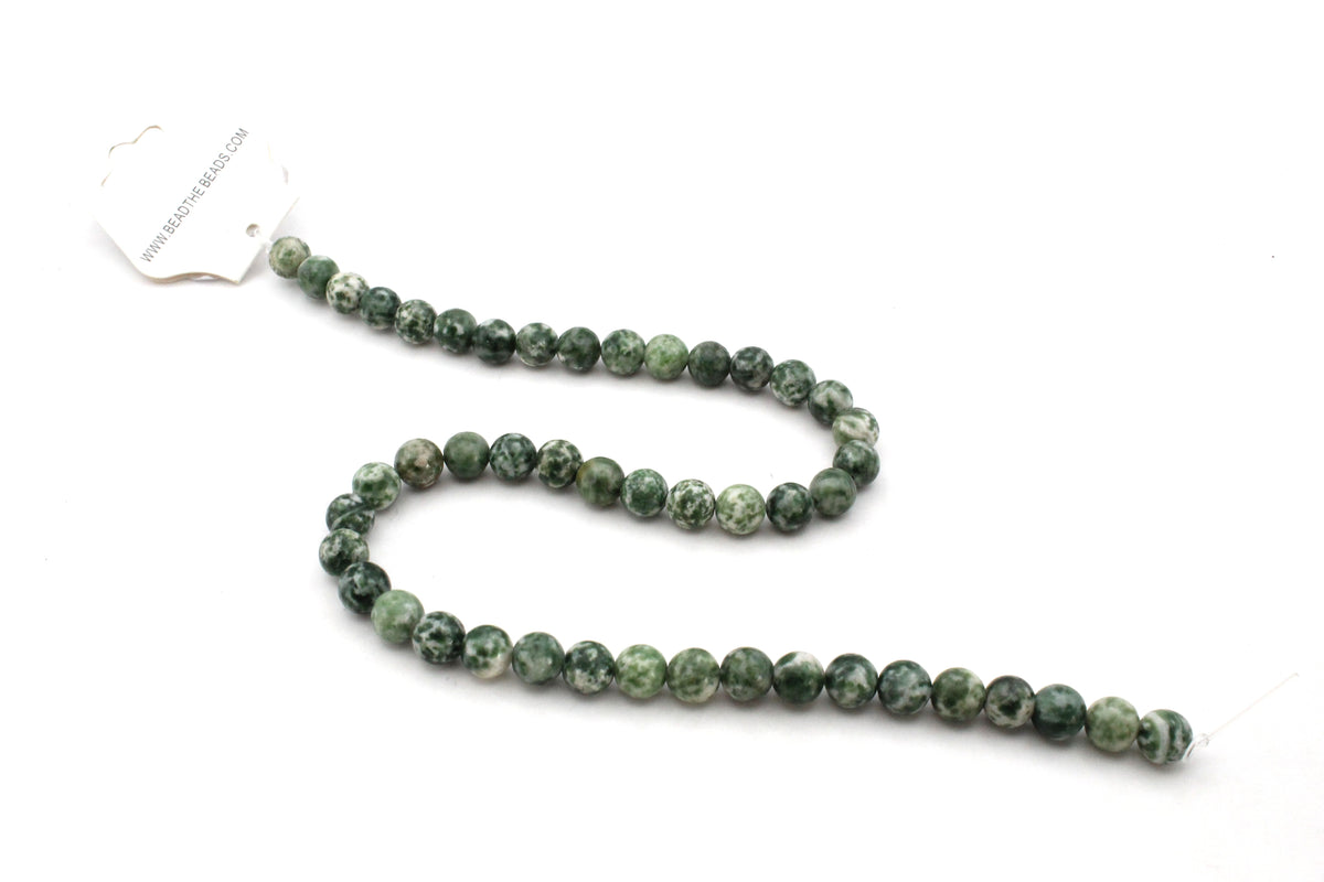 Green Spot Jasper, 16 inches Strand