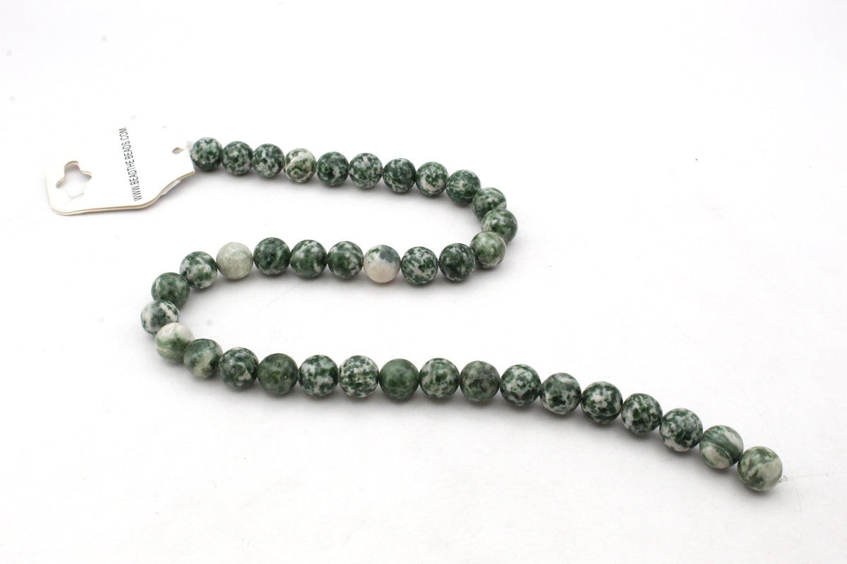Green Spot Jasper, 16 inches Strand