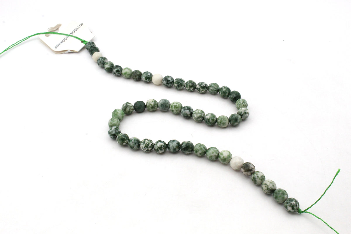 Green Spot Jasper, 16 inches Strand