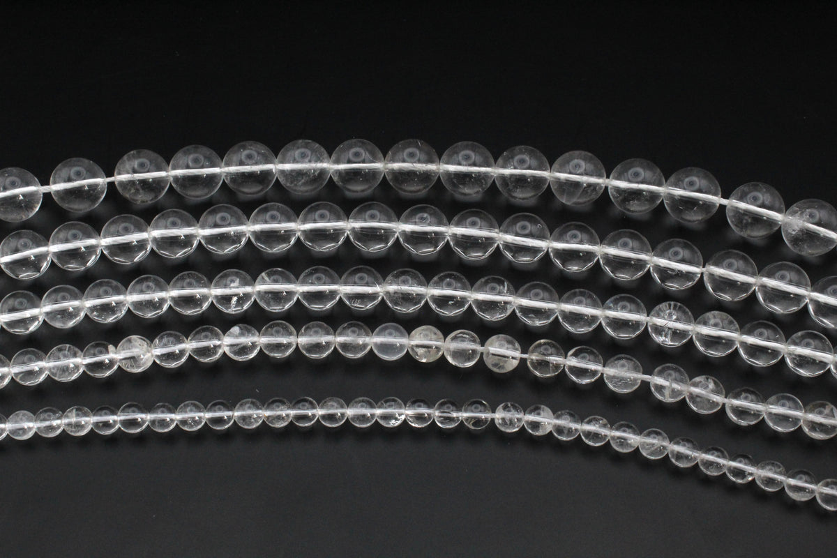 Crystal Round Gemstone Beads 16" Strand