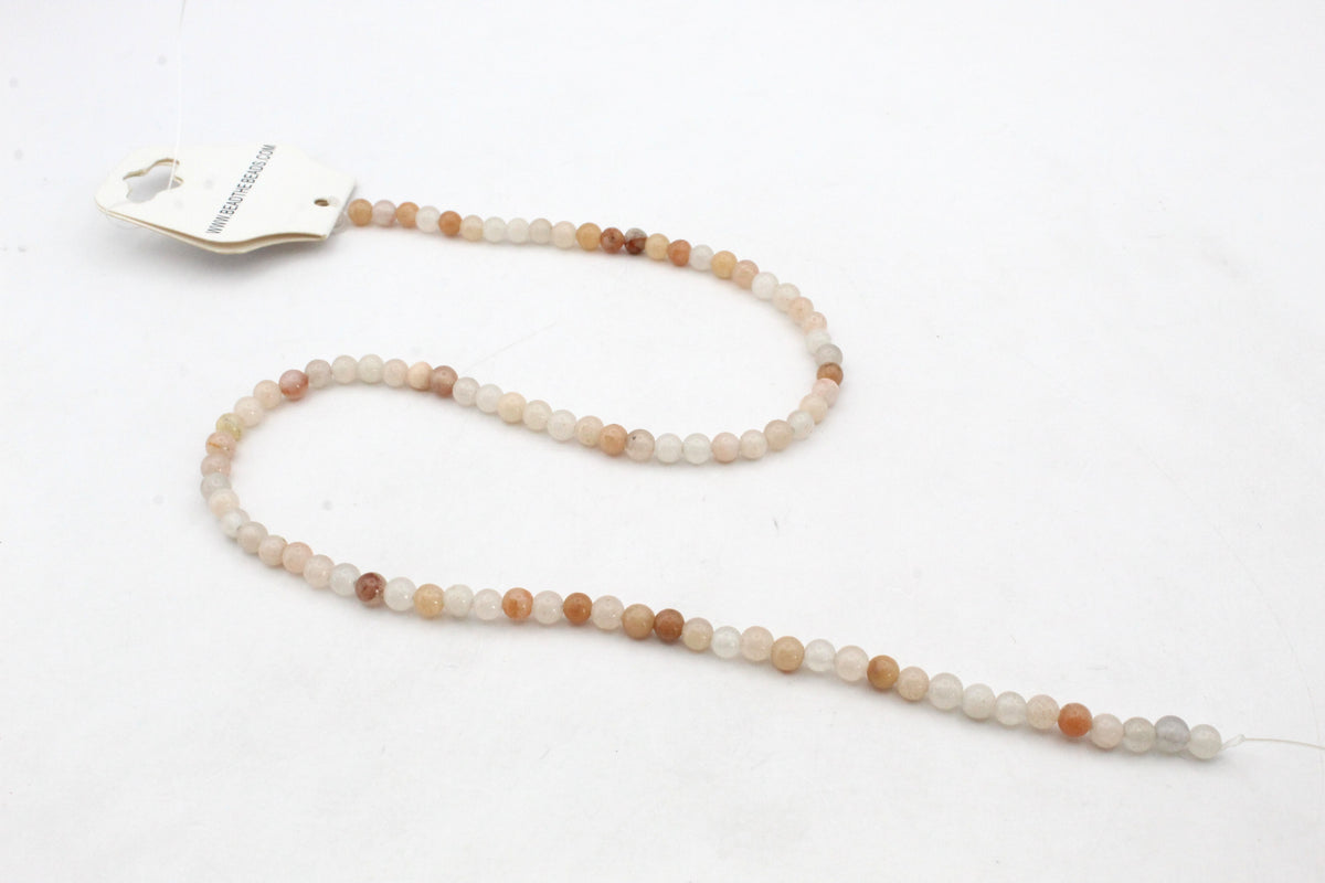 Peach Aventurine Smooth, 16 inches strand