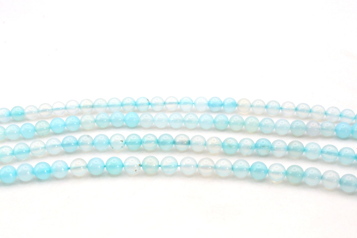 Malaysian Jade Round Dyed Stone 16" Strand
