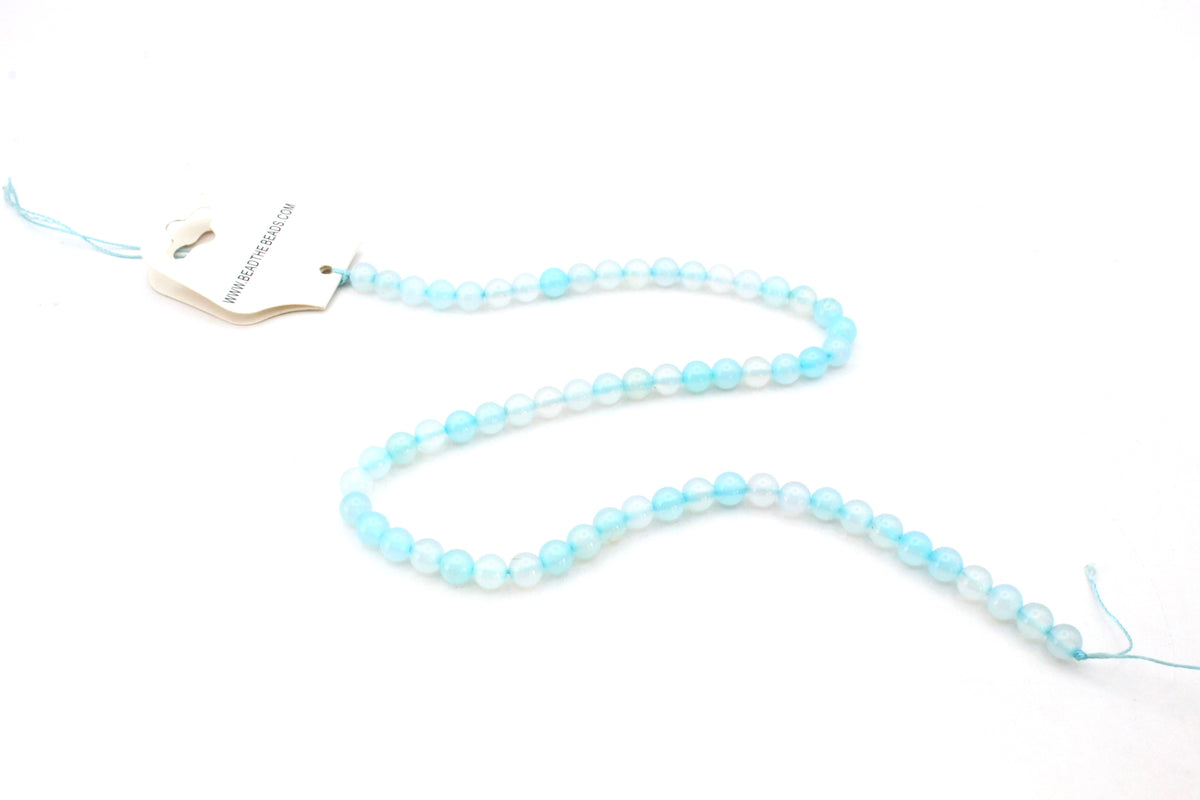 Malaysian Jade Round Dyed Stone 16" Strand