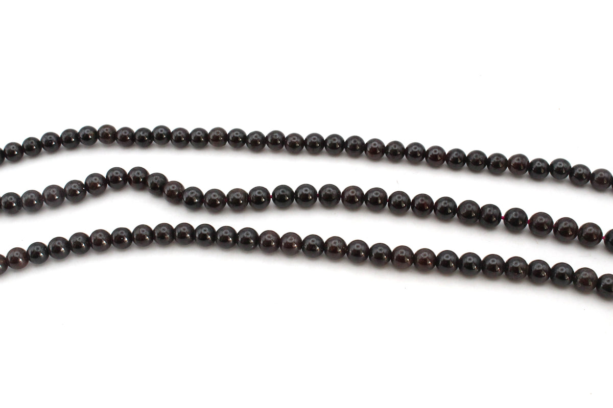 Garnet Round Gemstone Beads 16" Strand