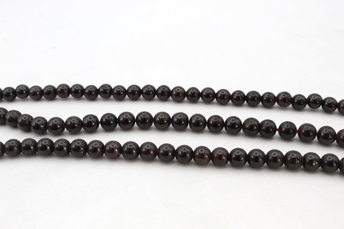 Garnet Round Gemstone Beads 16" Strand