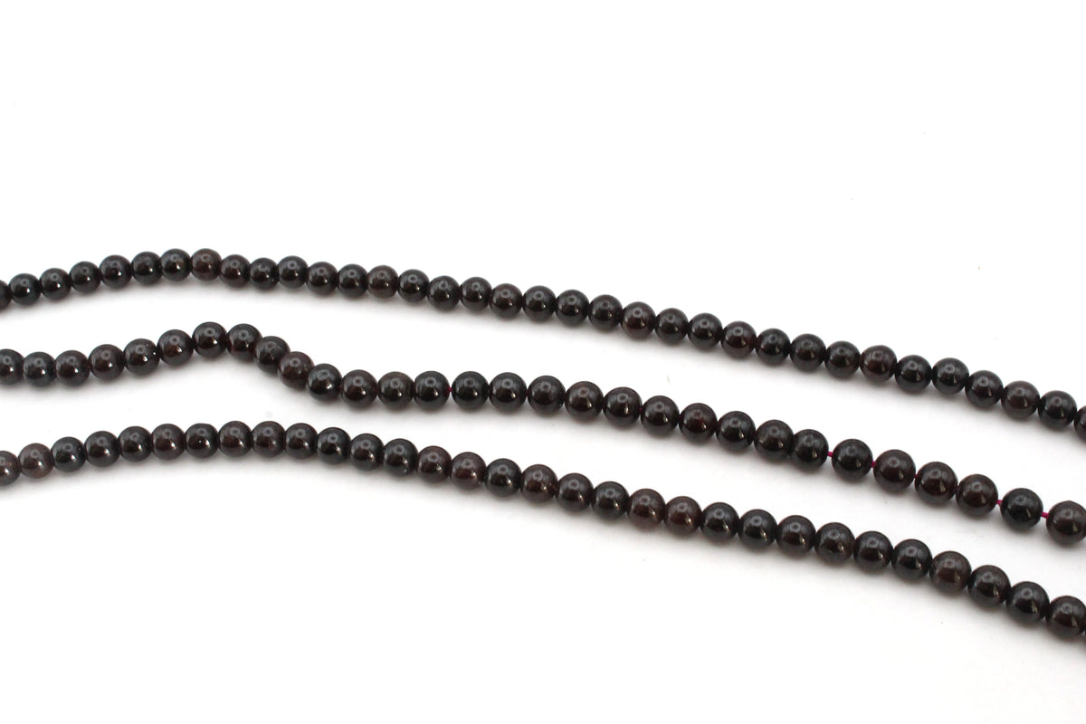 Garnet Round Gemstone Beads 16" Strand