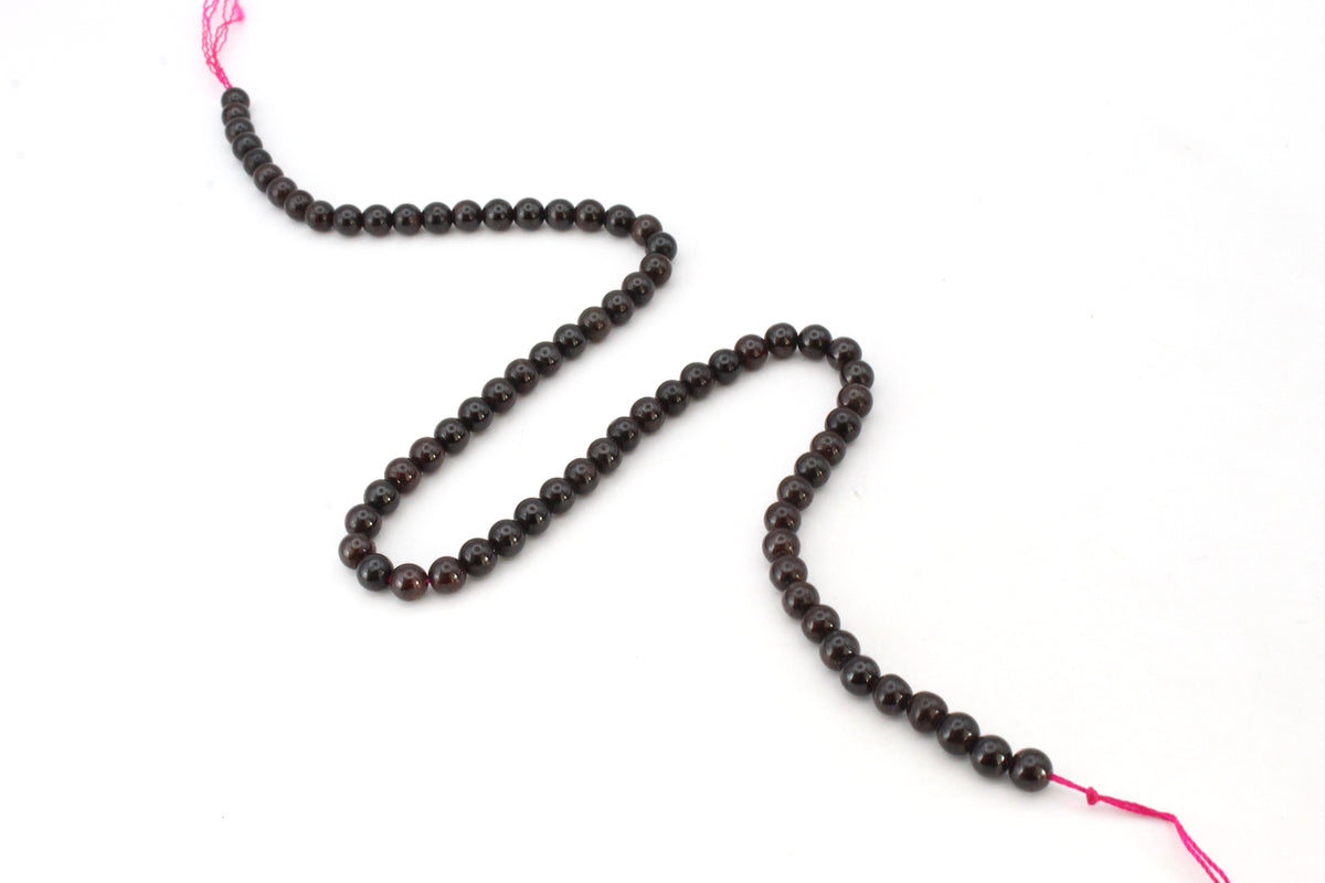 Garnet Round Gemstone Beads 16" Strand