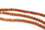 Red Aventurine Round Gemstone Beads 16" Strand