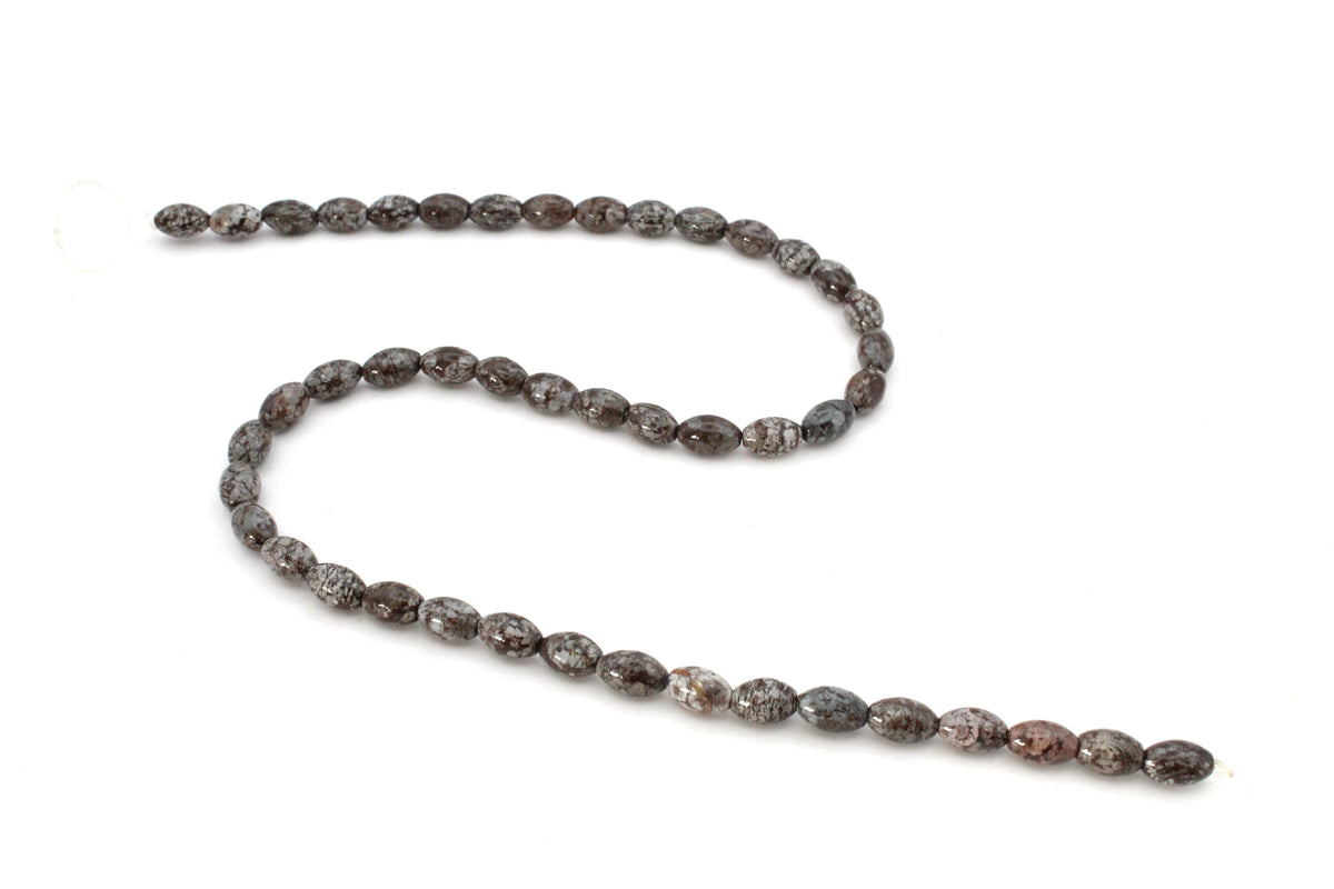 Chocolate Jasper Barrel 6 x 10 mm Gemstone Beads