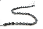 Snowflake Obsidian Tears Drop 8 x 12 mm Gemstone Beads
