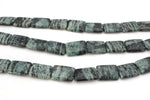 Green Zebra Jasper Square Flat 18 x 25 mm Gemstone Beads