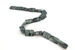 Green Zebra Jasper Square Flat 18 x 25 mm Gemstone Beads