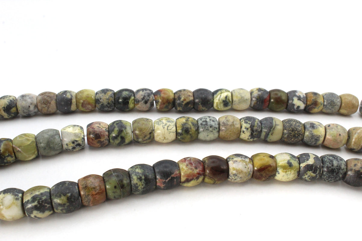 Yellow Turquoise Barrel 13 x 10 mm Gemstone Beads