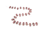 Rhodonite Long Square Faceted Gemstone Beads