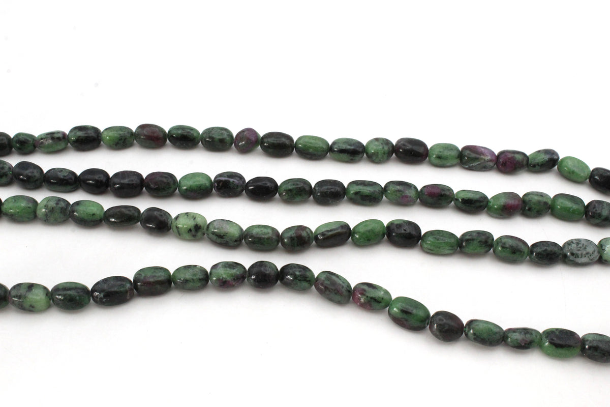 Ruby Zoizite Rectangle 6 - 8 mm Gemstone Beads