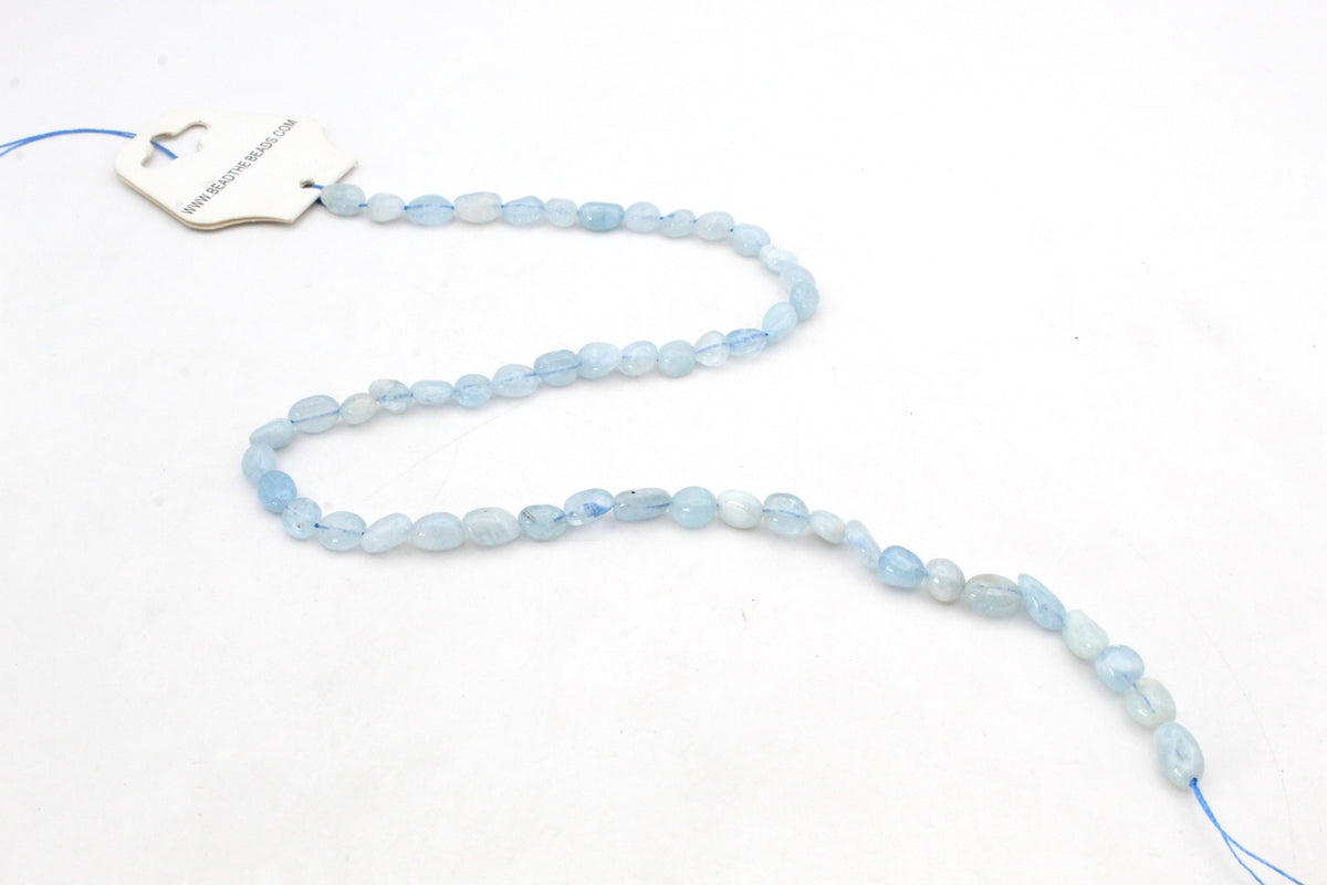 Aquamarine Nugget 6 - 8 mm Gemstone Beads