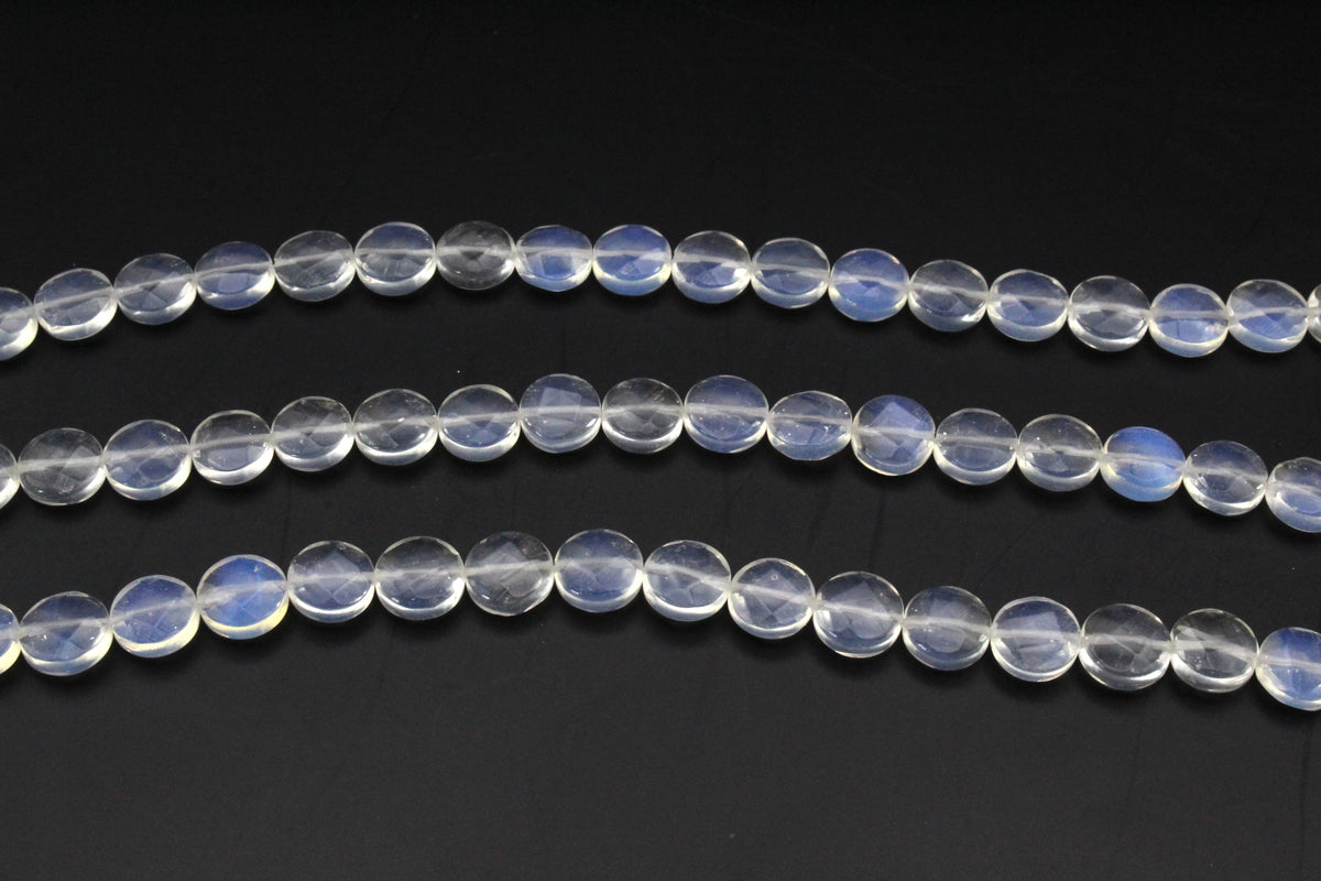 Oplaite Coin Faceted 10 mm Gemstone Beads