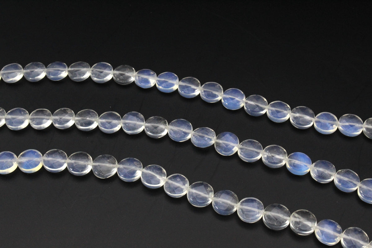 Oplaite Coin Faceted 10 mm Gemstone Beads