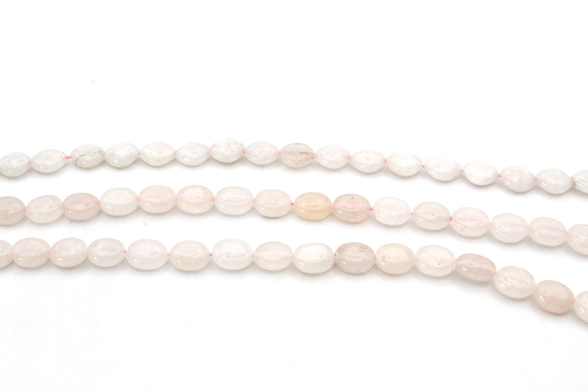 Rose Quartz Oval Flat 8 x 10 mm Gemstone Beads