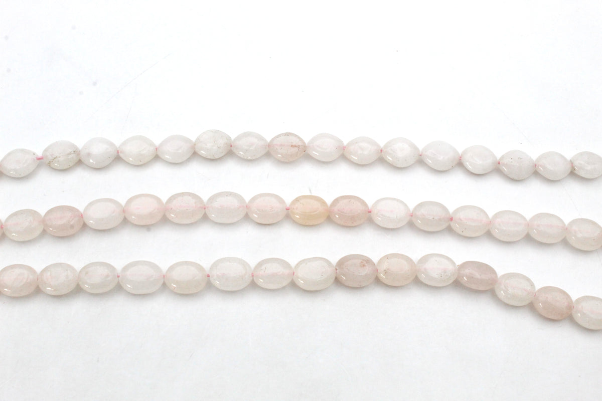 Rose Quartz Oval Flat 8 x 10 mm Gemstone Beads