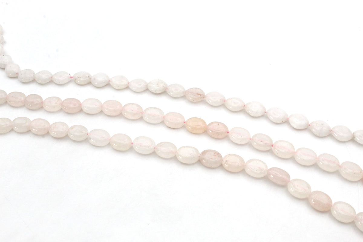 Rose Quartz Oval Flat 8 x 10 mm Gemstone Beads
