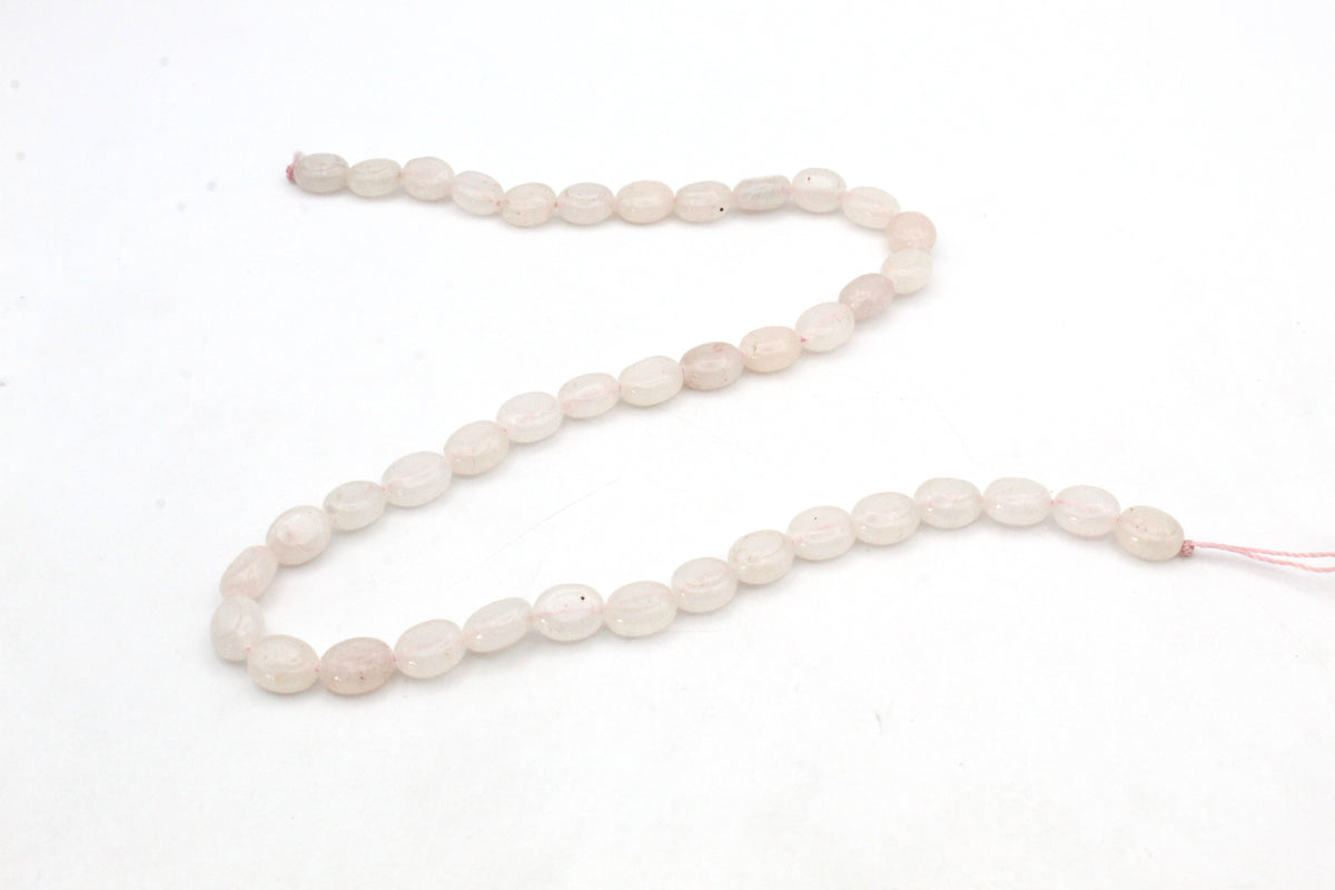 Rose Quartz Oval Flat 8 x 10 mm Gemstone Beads