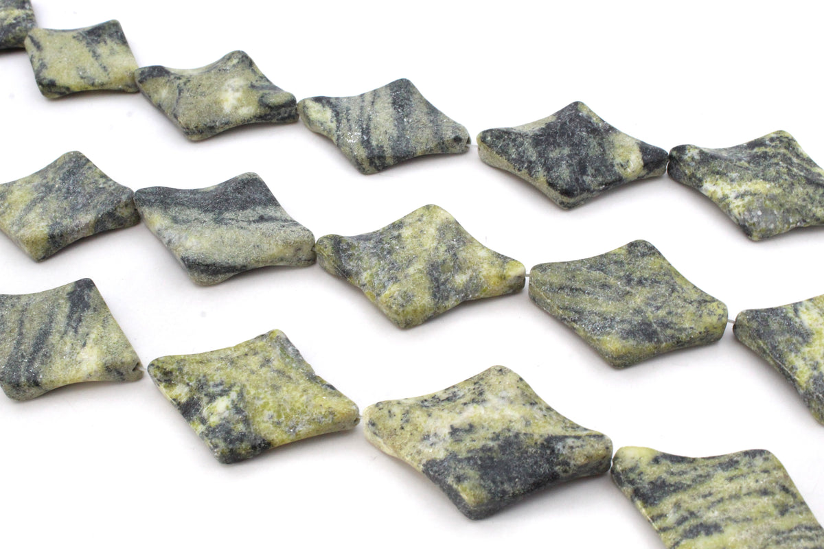 Yellow Turquoise Wave Kite 32 x 42 mm Gemstone Beads