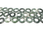 Green Spot Jasper Donut 35 mm Gemstone Beads