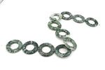 Green Spot Jasper Donut 35 mm Gemstone Beads