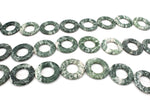 Green Spot Jasper Donut 35 mm Gemstone Beads