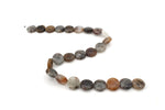 Rutilated Quartz Coin 16 mm Gemstone Beads