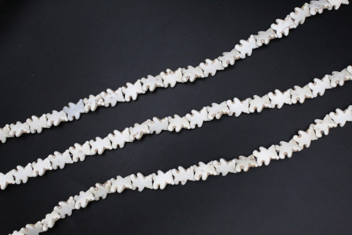 White Howlite Bear 13 x 15 mm Gemstone Beads