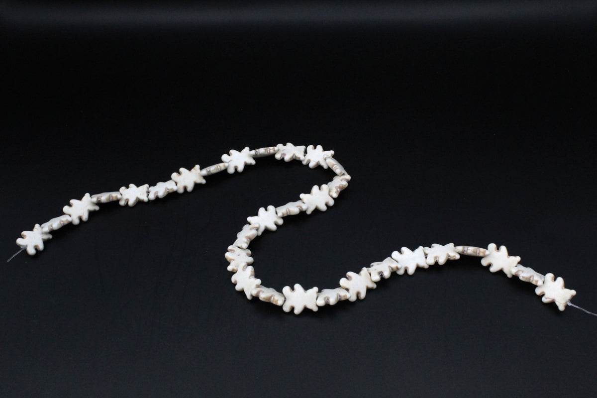 White Howlite Bear 13 x 15 mm Gemstone Beads