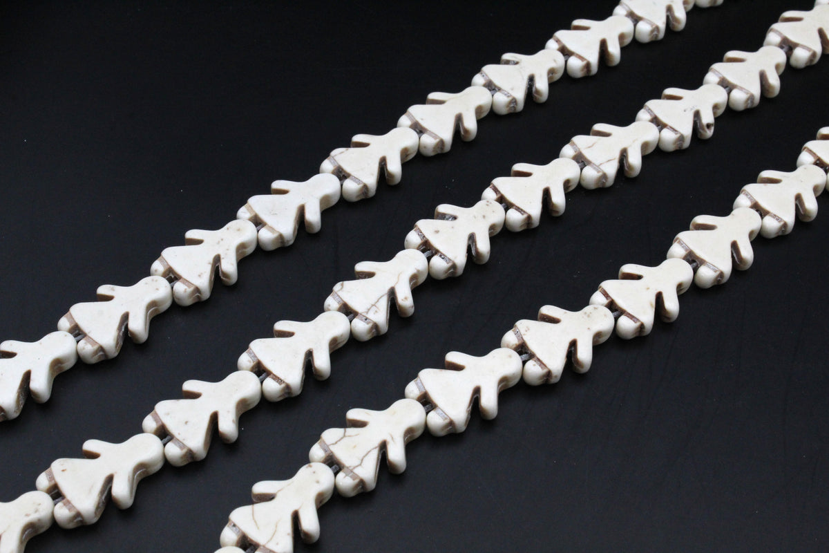White Howlite People Woman 16 x 23 mm Gemstone Beads
