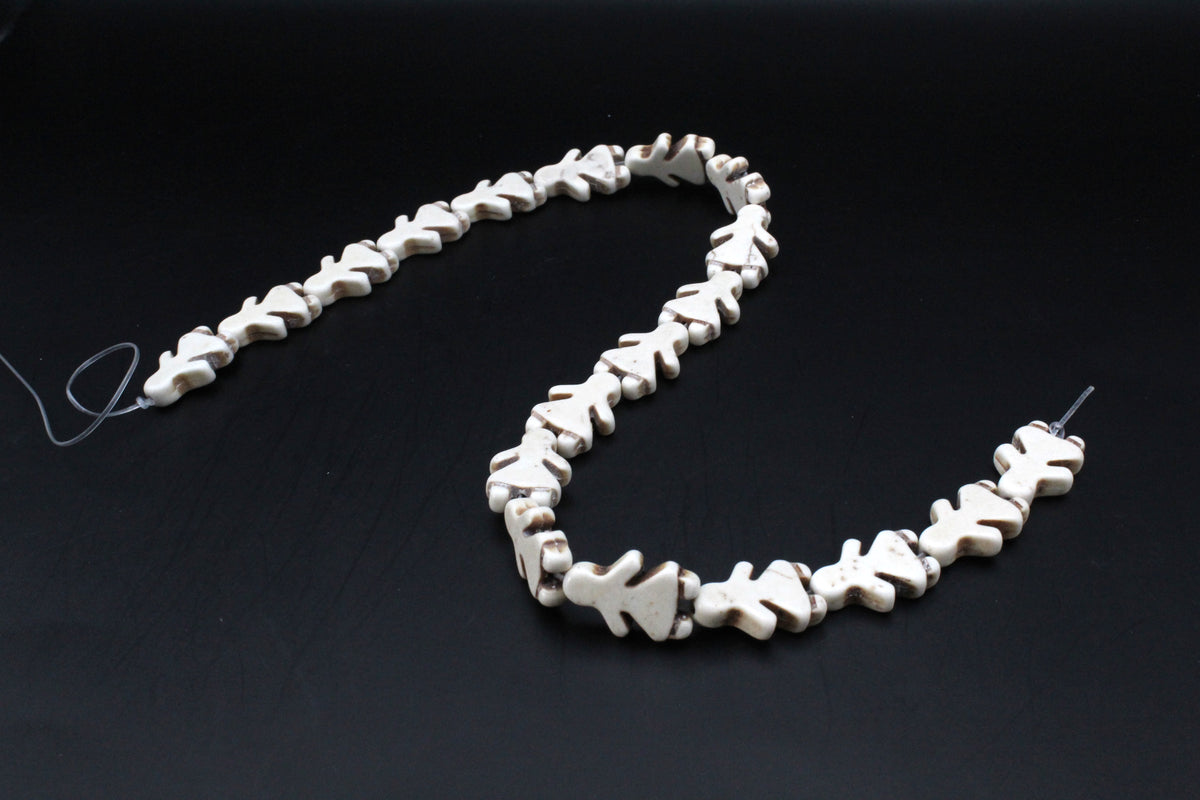 White Howlite People Woman 16 x 23 mm Gemstone Beads