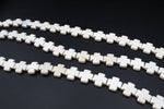 White Howlite Cross 16 x 16 mm Gemstone Beads